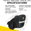 حقيبة مقعد دراجة هوائية TOPEAK AERO WEDGE PACK (مقاس M)